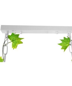 GloboStar® ACHILLEA 01647 Vintage Industrial Κρεμαστό Φωτιστικό Οροφής Τρίφωτο 3 x E27 Λευκό Μεταλλικό Πλέγμα Μ85.5 x Π37.5 x Y38cm