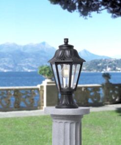 FUMAGALLI ΚΟΛΩΝΑΚΙ ΔΑΠΕΔΟΥ MIKROLOT ANNA ΜΑΥΡΟ ΕΞΑΓΩΝΟ 220x385mm Ε27 EUROLAMP – 145-26002