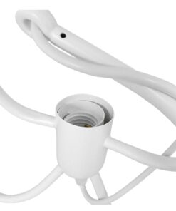 GloboStar® LITTLE MAN 01651 Μοντέρνο Κρεμαστό Φωτιστικό Οροφής Μονόφωτο 1 x E27 Λευκό Μεταλλικό Φ20 x Υ40cm