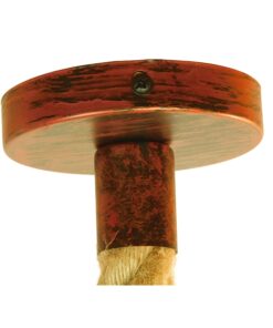 GloboStar® BRADLEY 01661 Vintage Industrial Κρεμαστό Φωτιστικό Οροφής Μονόφωτο 1 x E27 Πλέγμα Καφέ Σκουριά με Μπεζ Σχοινί Φ42 x Υ42cm