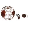 GloboStar® EARTH 01662 Vintage Industrial Κρεμαστό Φωτιστικό Οροφής Μονόφωτο 1 x E27 Καφέ Σκουριά Μεταλλικό Πλέγμα Φ30 x Υ30cm
