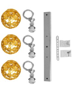 GloboStar® MARGARO 01671 Μοντέρνο Κρεμαστό Φωτιστικό Οροφής Τρίφωτο 3 x E27 Χρυσό Μεταλλικό με Κρύσταλλα Μ64 x Π18 x Υ24cm