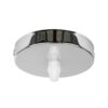 GloboStar® DIY 77502 Επιτοίχια Στρογγυλή Ροζέτα – Βάση για 1 Κρεμαστό Φωτιστικό – Φ10 x Υ2cm – Χρώμιο / Νίκελ – Μεταλλικό – 5 Χρόνια Εγγύηση