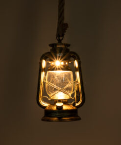 GloboStar® BARBAROSSA 01705 Vintage Κρεμαστό Φωτιστικό Οροφής Μονόφωτο 1 x E27 AC220-240V IP20 – Φ18 x Υ28cm – Χρυσό Αντικέ με Διάφανο Γυαλί και Ανάρτηση Σχοινί Τριχιάς – 5 Χρόνια Εγγύηση