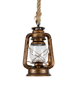 GloboStar® BARBAROSSA 01706 Vintage Κρεμαστό Φωτιστικό Οροφής Μονόφωτο 1 x E27 AC220-240V IP20 – Φ18 x Υ28cm – Μπρούτζινο Αντικέ Μεταλλικό με Διάφανο Γυαλί και Ανάρτηση Σχοινί Τριχιάς – 5 Χρόνια Εγγύηση