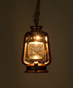 GloboStar® BARBAROSSA 01706 Vintage Κρεμαστό Φωτιστικό Οροφής Μονόφωτο 1 x E27 AC220-240V IP20 – Φ18 x Υ28cm – Μπρούτζινο Αντικέ Μεταλλικό με Διάφανο Γυαλί και Ανάρτηση Σχοινί Τριχιάς – 5 Χρόνια Εγγύηση