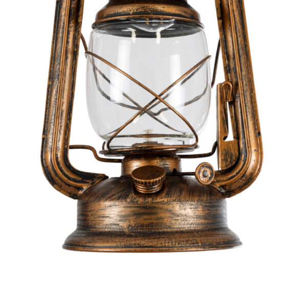 GloboStar® BARBAROSSA 01706 Vintage Κρεμαστό Φωτιστικό Οροφής Μονόφωτο 1 x E27 AC220-240V IP20 – Φ18 x Υ28cm – Μπρούτζινο Αντικέ Μεταλλικό με Διάφανο Γυαλί και Ανάρτηση Σχοινί Τριχιάς – 5 Χρόνια Εγγύηση
