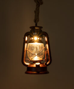 GloboStar® BARBAROSSA 01707 Vintage Κρεμαστό Φωτιστικό Οροφής Μονόφωτο 1 x E27 AC220-240V IP20 – Φ18 x Υ28cm – Χάλκινο Αντικέ Μεταλλικό με Διάφανο Γυαλί και Ανάρτηση Σχοινί Τριχιάς – 5 Χρόνια Εγγύηση