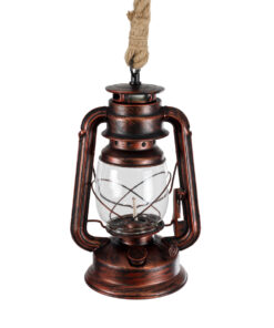 GloboStar® BARBAROSSA 01707 Vintage Κρεμαστό Φωτιστικό Οροφής Μονόφωτο 1 x E27 AC220-240V IP20 – Φ18 x Υ28cm – Χάλκινο Αντικέ Μεταλλικό με Διάφανο Γυαλί και Ανάρτηση Σχοινί Τριχιάς – 5 Χρόνια Εγγύηση