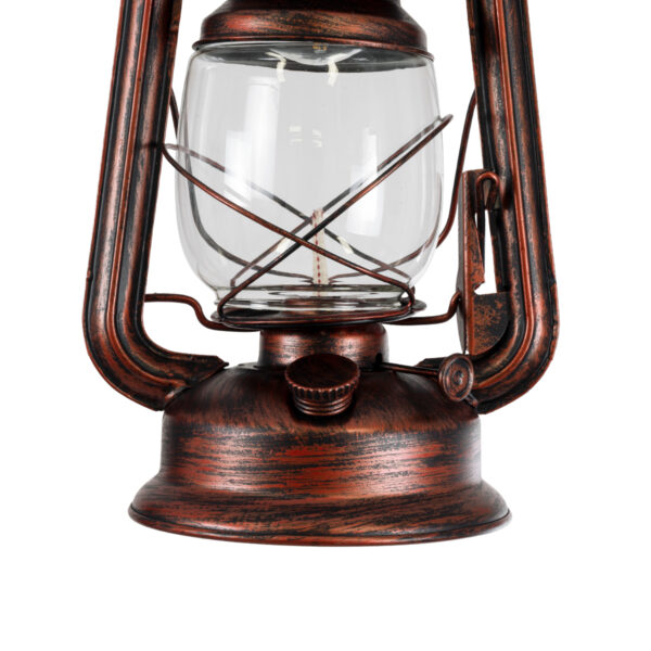 GloboStar® BARBAROSSA 01707 Vintage Κρεμαστό Φωτιστικό Οροφής Μονόφωτο 1 x E27 AC220-240V IP20 – Φ18 x Υ28cm – Χάλκινο Αντικέ Μεταλλικό με Διάφανο Γυαλί και Ανάρτηση Σχοινί Τριχιάς – 5 Χρόνια Εγγύηση