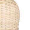 GloboStar® BERMUDA 01708 Μοντέρνο Κρεμαστό Φωτιστικό Οροφής Μονόφωτο 1 x E27 Μπεζ Μπαμπού Καμπάνα Φ31 x Υ22cm