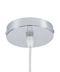 GloboStar® CUBA 01722 Vintage Κρεμαστό Φωτιστικό Οροφής Μονόφωτο 1 x E27 Καφέ Ξύλινο Bamboo Φ63 x Y32cm