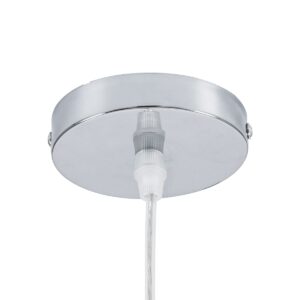 GloboStar® CUBA 01722 Vintage Κρεμαστό Φωτιστικό Οροφής Μονόφωτο 1 x E27 Καφέ Ξύλινο Bamboo Φ63 x Y32cm