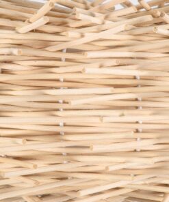 GloboStar® MINORCA 01729 Μοντέρνο Κρεμαστό Φωτιστικό Οροφής Μονόφωτο 1 x E27 Μπεζ Μπαμπού Καμπάνα Φ30 x Υ18cm