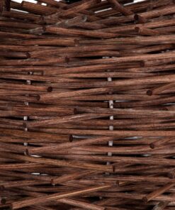 GloboStar® MINORCA 01732 Μοντέρνο Κρεμαστό Φωτιστικό Οροφής Μονόφωτο 1 x E27 Καφέ Μπαμπού Καμπάνα Φ30 x Υ18cm