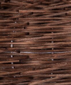 GloboStar® MINORCA 01733 Μοντέρνο Κρεμαστό Φωτιστικό Οροφής Μονόφωτο 1 x E27 Καφέ Μπαμπού Καμπάνα Φ35 x Υ23cm