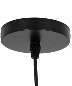 GloboStar® MINORCA 01734 Μοντέρνο Κρεμαστό Φωτιστικό Οροφής Μονόφωτο 1 x E27 Καφέ Μπαμπού Καμπάνα Φ60 x Υ35cm