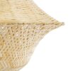 GloboStar® JUNIPER 01737 Boho Κρεμαστό Φωτιστικό Οροφής Μονόφωτο 1 x E27 AC220-240V IP20 – Φ45 x Υ40cm – Μπεζ Ξύλινο Μπαμπού Πλέγμα Καμπάνα – 5 Χρόνια Εγγύηση