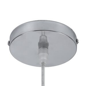 GloboStar® ARCHIPELAGO 01749 Μοντέρνο Κρεμαστό Φωτιστικό Οροφής Μονόφωτο 1 x E27 Μπεζ Μπαμπού Πλέγμα Φ40 x Υ63cm