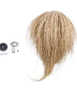 GloboStar® ARCHIPELAGO 01749 Μοντέρνο Κρεμαστό Φωτιστικό Οροφής Μονόφωτο 1 x E27 Μπεζ Μπαμπού Πλέγμα Φ40 x Υ63cm