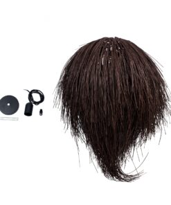 GloboStar® ARCHIPELAGO 01750 Μοντέρνο Κρεμαστό Φωτιστικό Οροφής Μονόφωτο 1 x E27 Καφέ Μπαμπού Πλέγμα Φ40 x Υ63cm