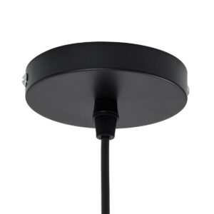 GloboStar® ALOHA 01752 Μοντέρνο Κρεμαστό Φωτιστικό Οροφής Μονόφωτο 1 x E27 Καφέ Σχοινί Καμπάνα Φ43 x Υ46cm
