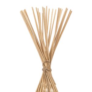 GloboStar® AZORES 01753 Μοντέρνο Φωτιστικό Δαπέδου Μονόφωτο 1 x E27 Μπεζ Μπαμπού Πλέγμα D30 x H90cm
