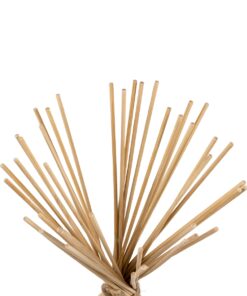 GloboStar® AZORES 01753 Μοντέρνο Φωτιστικό Δαπέδου Μονόφωτο 1 x E27 Μπεζ Μπαμπού Πλέγμα D30 x H90cm