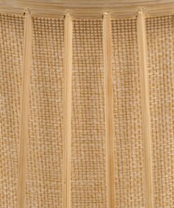 GloboStar® AZORES 01753 Μοντέρνο Φωτιστικό Δαπέδου Μονόφωτο 1 x E27 Μπεζ Μπαμπού Πλέγμα D30 x H90cm