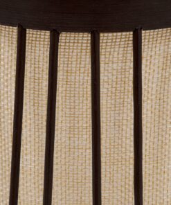 GloboStar® AZORES 01754 Μοντέρνο Φωτιστικό Δαπέδου Μονόφωτο 1 x E27 Καφέ Μπαμπού Πλέγμα D30 x H90cm