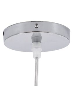 GloboStar® CUBA 01769 Μοντέρνο Κρεμαστό Φωτιστικό Οροφής Μονόφωτο 1 x E27 Μπεζ Bamboo Πλέγμα Φ100 x Υ55cm