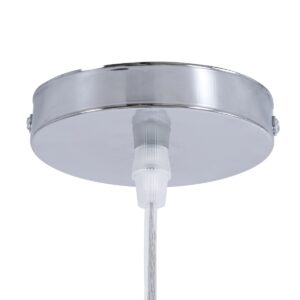 GloboStar® DOMINICA 01781 Μοντέρνο Κρεμαστό Φωτιστικό Οροφής Μονόφωτο 1 x E27 Μπεζ Ξύλινο Bamboo Πλέγμα Φ100 x Y100cm