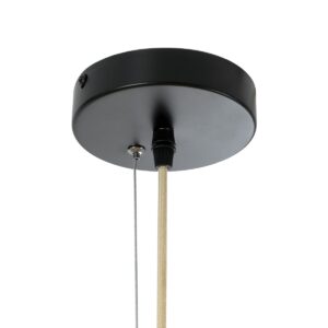 GloboStar® MINORCA 01786 Boho Κρεμαστό Φωτιστικό Οροφής Μονόφωτο 1 x E27 AC220-240V IP20 – Φ100 x Υ45cm – Μπεζ Ξύλινο Πλέγμα – 5 Χρόνια Εγγύηση