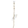 GloboStar® APES 01802 Μοντέρνο Κρεμαστό Φωτιστικό Οροφής Μονόφωτο 1 x E27 Λευκό με Μπεζ Σχοινί Φιγούρα Μ26 x Π28 x Υ69cm