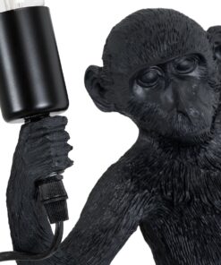 GloboStar® APES 01804 Μοντέρνο Φωτιστικό Τοίχου Απλίκα Μονόφωτο 1 x E27 Μαύρο Φιγούρα L34 x W31 x H61cm