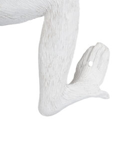 GloboStar® APES 01805 Μοντέρνο Φωτιστικό Τοίχου Απλίκα Μονόφωτο 1 x E27 Λευκό Φιγούρα L34 x W31 x H61cm