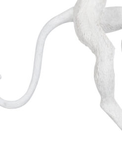 GloboStar® APES 01805 Μοντέρνο Φωτιστικό Τοίχου Απλίκα Μονόφωτο 1 x E27 Λευκό Φιγούρα L34 x W31 x H61cm