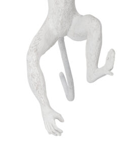 GloboStar® APES 01805 Μοντέρνο Φωτιστικό Τοίχου Απλίκα Μονόφωτο 1 x E27 Λευκό Φιγούρα L34 x W31 x H61cm