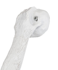 GloboStar® APES 01805 Μοντέρνο Φωτιστικό Τοίχου Απλίκα Μονόφωτο 1 x E27 Λευκό Φιγούρα L34 x W31 x H61cm