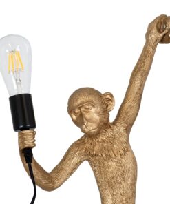 GloboStar® APES 01806 Μοντέρνο Φωτιστικό Τοίχου Απλίκα Μονόφωτο 1 x E27 Χρυσό Φιγούρα L34 x W31 x H61cm