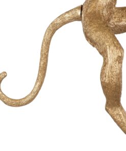 GloboStar® APES 01806 Μοντέρνο Φωτιστικό Τοίχου Απλίκα Μονόφωτο 1 x E27 Χρυσό Φιγούρα L34 x W31 x H61cm