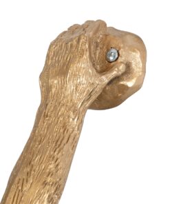 GloboStar® APES 01806 Μοντέρνο Φωτιστικό Τοίχου Απλίκα Μονόφωτο 1 x E27 Χρυσό Φιγούρα L34 x W31 x H61cm