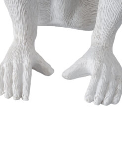 GloboStar® APES 01808 Μοντέρνο Φωτιστικό Πορτατίφ Λαμπατέρ Μονόφωτο 1 x E27 Λευκό Φιγούρα L30 x W27 x H30cm