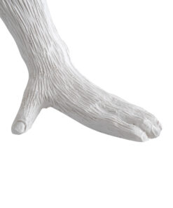 GloboStar® APES 01808 Μοντέρνο Φωτιστικό Πορτατίφ Λαμπατέρ Μονόφωτο 1 x E27 Λευκό Φιγούρα L30 x W27 x H30cm