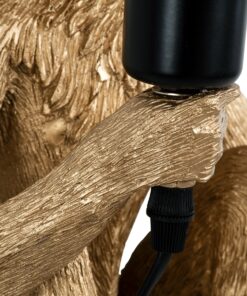 GloboStar® APES 01809 Μοντέρνο Φωτιστικό Πορτατίφ Λαμπατέρ Μονόφωτο 1 x E27 Χρυσό Φιγούρα L30 x W27 x H30cm