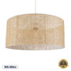 GloboStar® YOTTO 01823 Boho Κρεμαστό Φωτιστικό Οροφής Τρίφωτο 3 x E27 AC220-240V IP20 – Φ90 x Υ40cm – Μπεζ Μπαμπού Πλέγμα – 5 Χρόνια Εγγύηση