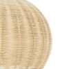 GloboStar® RAITO 01824 Boho Κρεμαστό Φωτιστικό Οροφής Μονόφωτο 1 x E27 AC220-240V IP20 – Φ40 x Υ25cm – Μπεζ Ξύλινο Μπαμπού Πλέγμα Καμπάνα – 5 Χρόνια Εγγύηση