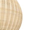 GloboStar® RAITO 01825 Boho Κρεμαστό Φωτιστικό Οροφής Μονόφωτο 1 x E27 AC220-240V IP20 – Φ60 x Υ40cm – Μπεζ Ξύλινο Μπαμπού Πλέγμα Καμπάνα – 5 Χρόνια Εγγύηση