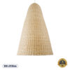 GloboStar® MAHANA 01827 Boho Κρεμαστό Φωτιστικό Οροφής Μονόφωτο 1 x E27 AC220-240V IP20 – Φ80 x Υ130cm – Μπεζ Ξύλινο Ρατάν Πλέγμα – 5 Χρόνια Εγγύηση