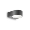 IDEAL LUX Επιτοίχιο Φωτιστικό IKO 1xE27 IP54 Χρώματος Ανθρακί – 018515